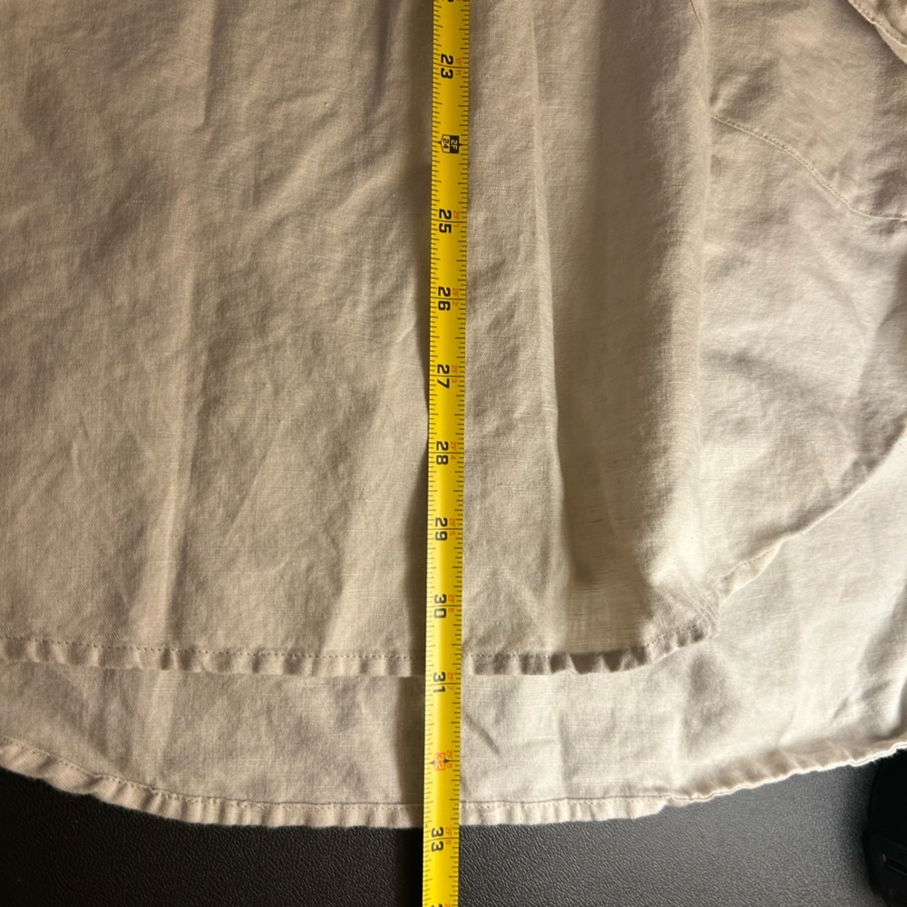 For Cynthia Linen Cotton Women’s Button Down 3/4 Sleeve Size L Boho Indie Tunic - Picture 3 of 15